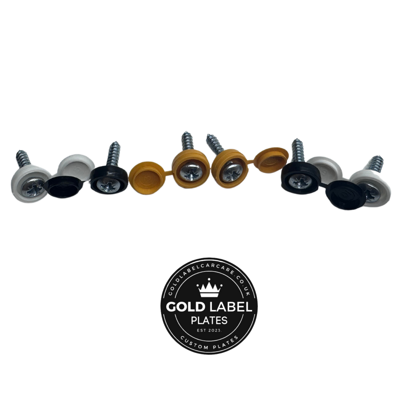 Pack Of 6 Screws (2 Yellow, 2 Black & 2 White) For Number Plates. Barnsley South Yorkshire