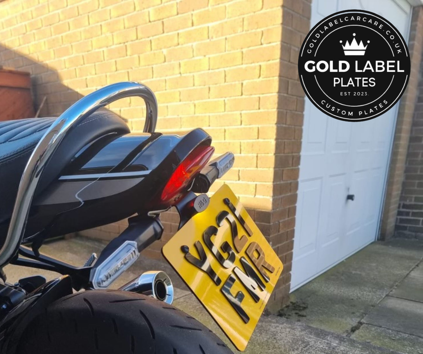4D 9x7 Bike Registration Plate
