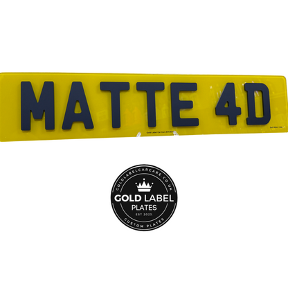 4D Matte 3MM Number Plates. Barnsley South Yorkshire